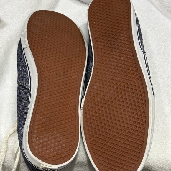 Vans Blue Denim Glitter Low Top Skate Sneaker Shoes Men's 8 Women’s 9.5 - Picture 11 of 11